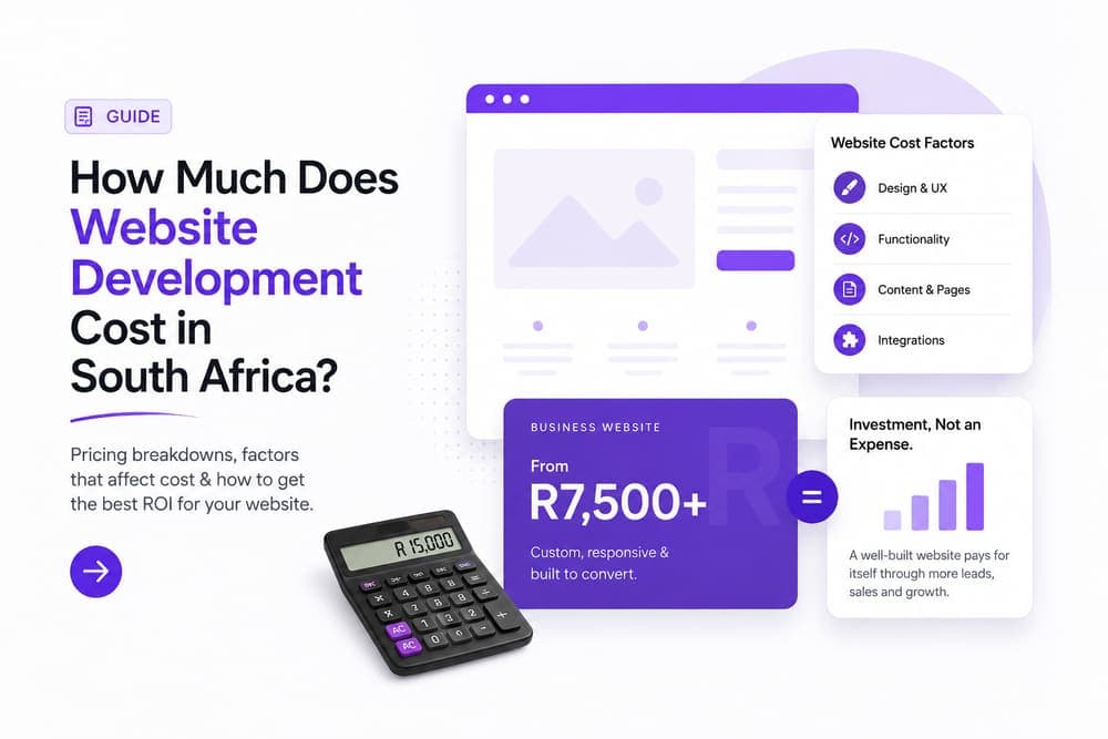 Working out what a website costs in South Africa